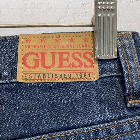 RARE VINTAGE 90'S GUESS JEAN -- Classic Fit, Narrow Leg, Am Trad, Dk Blue, #1050 - Picture 10 of 11